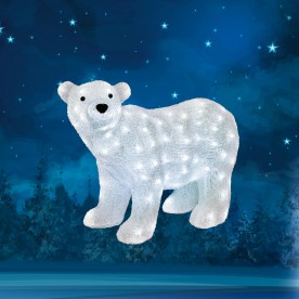 Akril jegesmedve, kültéri, 120 WH LED, 42 cm - KDA 6